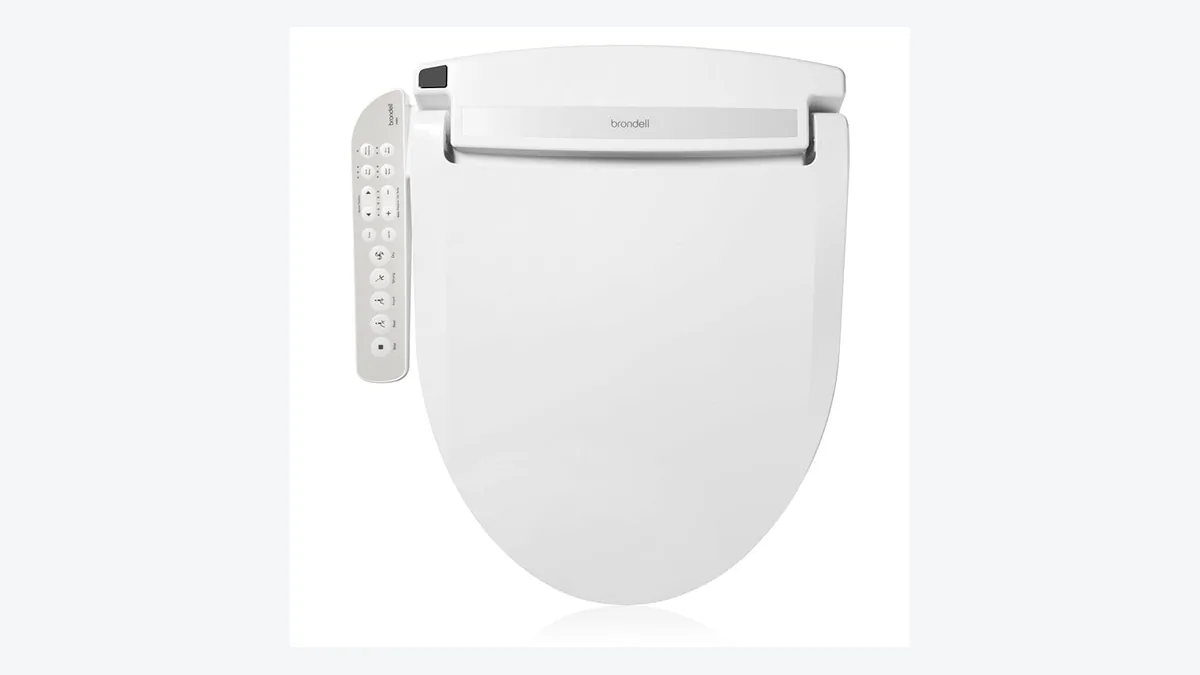 Brondell Swash DR801 bidet toilet seat shown from the top